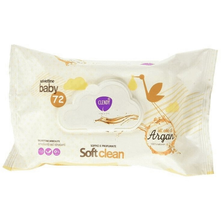 Soft Clean Baby Argan Pharma CLENDY 72 Wipes
