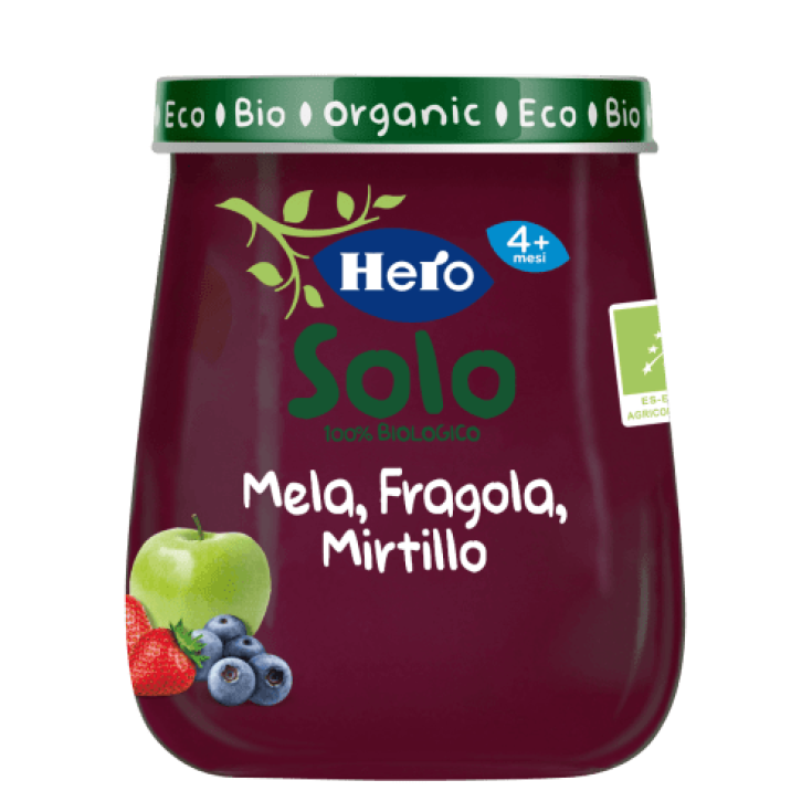 Only Homogenized Fruit Hero Apple Strawberry Blueberry 120g