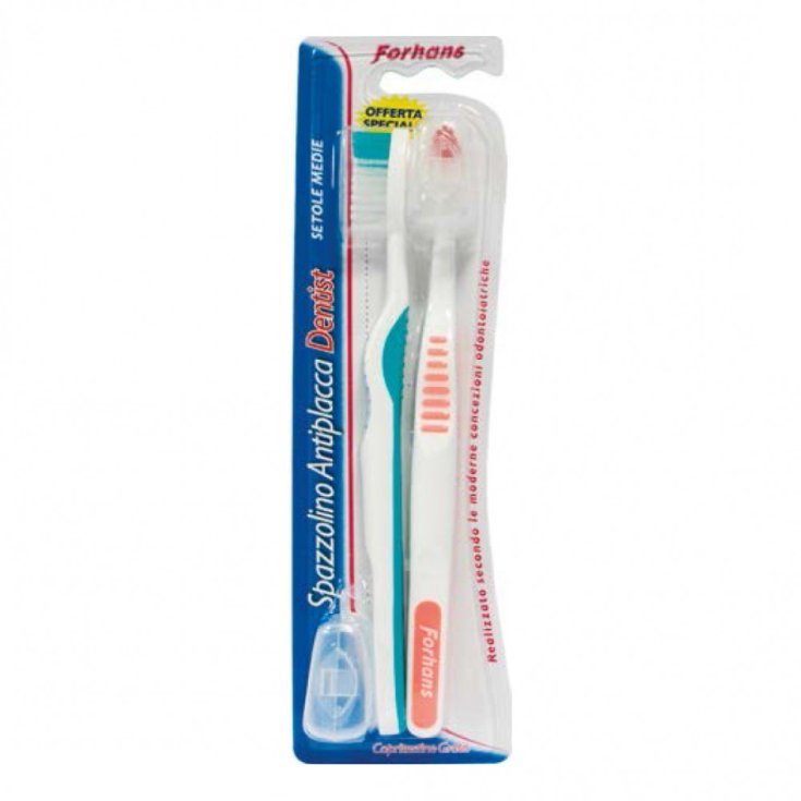 Dentist Forhans TwinPack Anti-Plaque Toothbrush