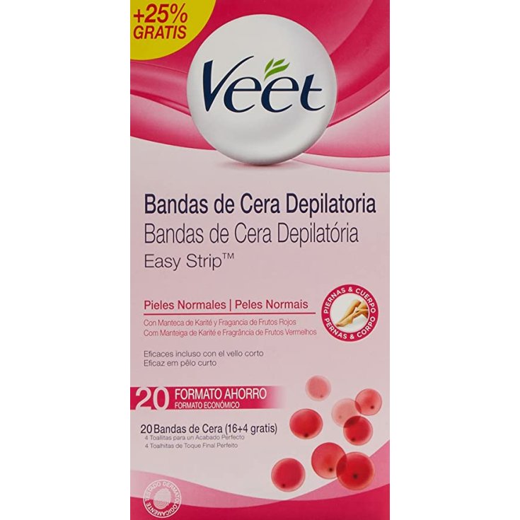 Veet Hair Removal Strips 16 + 4 Pieces