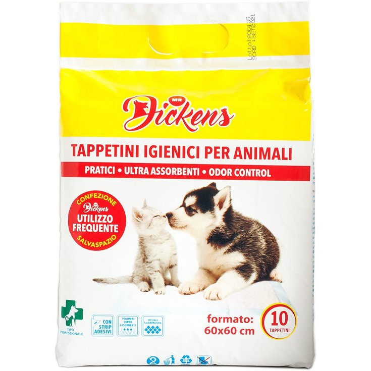 Hygienic Mats For Animals 60x60 Mr. Dickens 10 Pieces