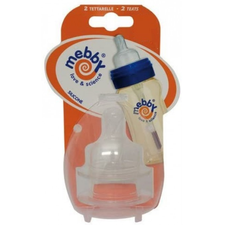 Mebby 3 Level Silicone Teat 2 Pieces