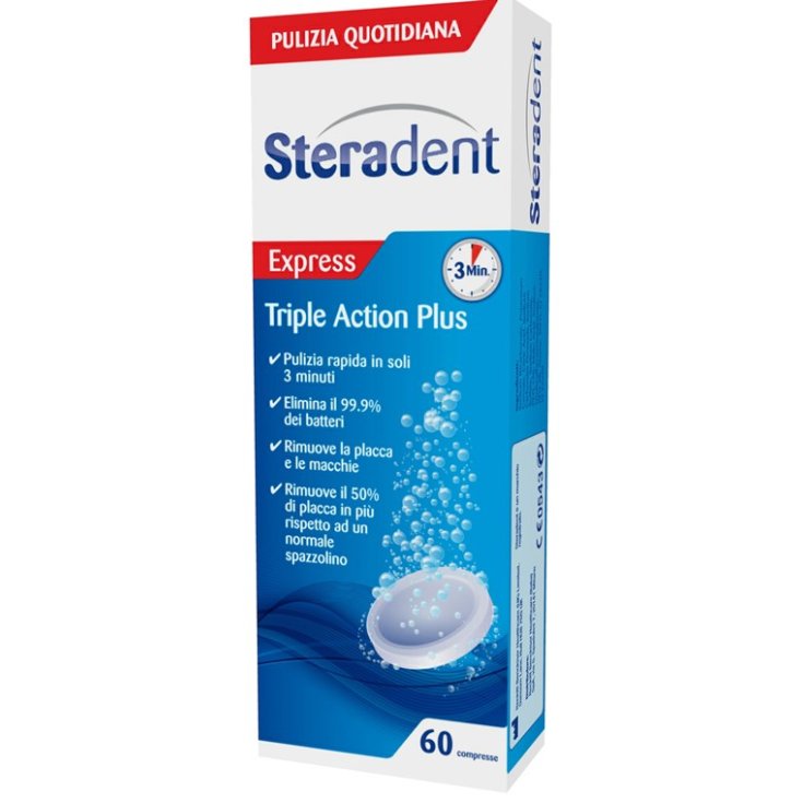 Triple Action Plus Steradent 60 Tablets