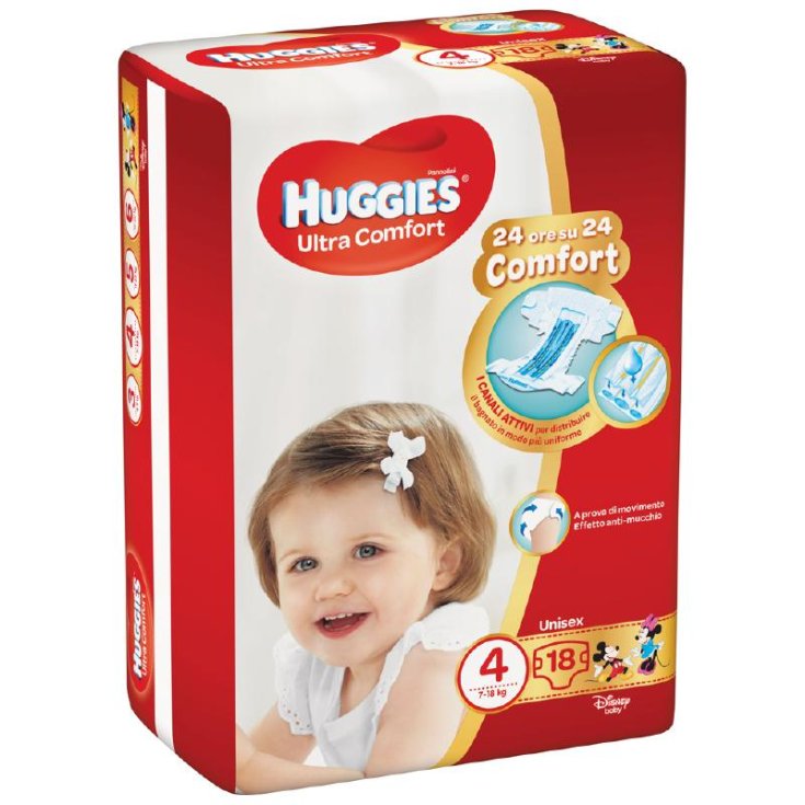 Ultra Comfort Huggies® Unisex Diapers 18 Pieces Size 4