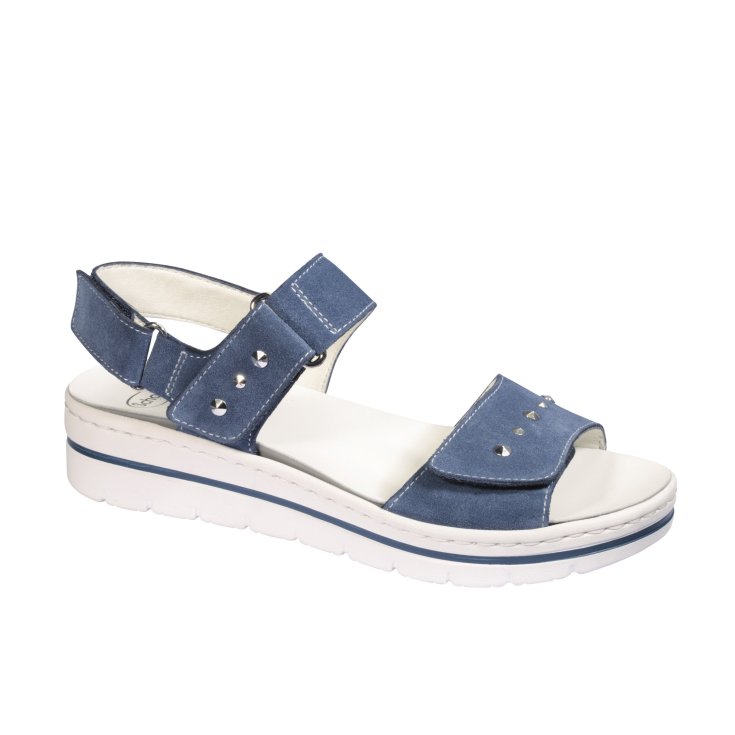 Valentina Scholl® Light Blue Memory Cushion® Women's Sandal Size 38