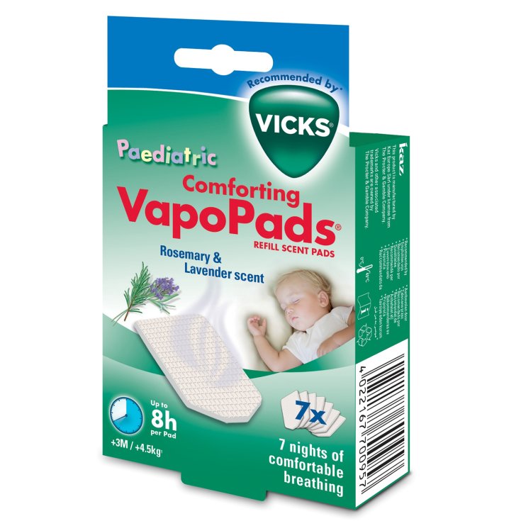 Vicks Paediatric Comforting VapoPads Lavande Romarin +3 Mois 7