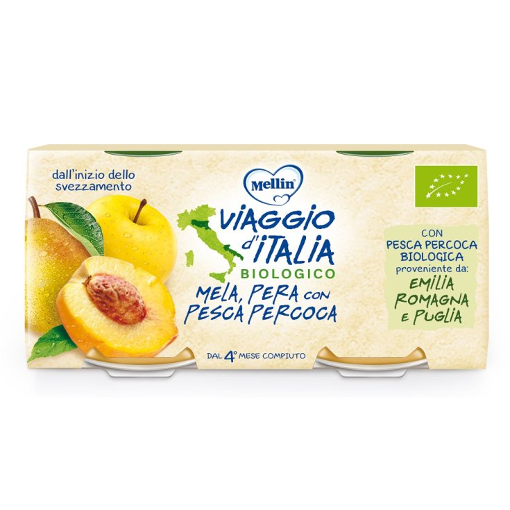 Apple Pear Peach-percoca Italian Journey Mellin 2x100g