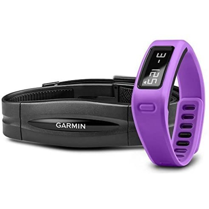 Vivofit HRM + Garmin Heart Rate Monitor Purple