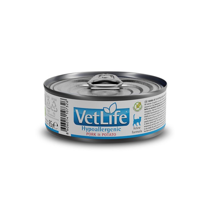 VET LIFE CAT HYPO PORK & POTATO 85 GR