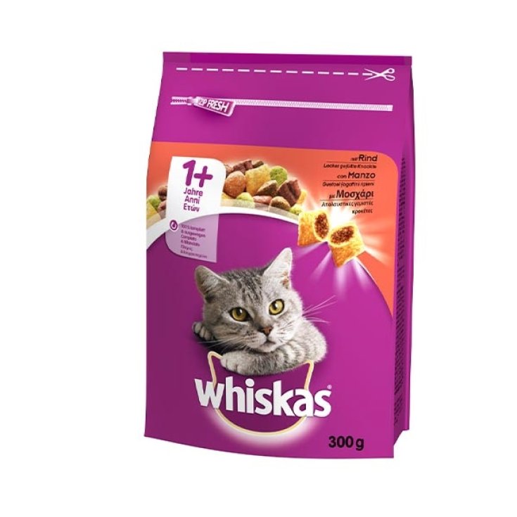 WHISKAS CROCC WITH 1+ BEEF 1,4KG