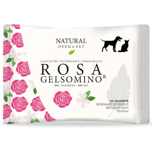Salviette Detergenti ROSA E GELSOMINO Derbe per cani e gatti