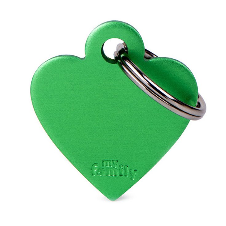 Basic Small Heart Aluminum ID Tag