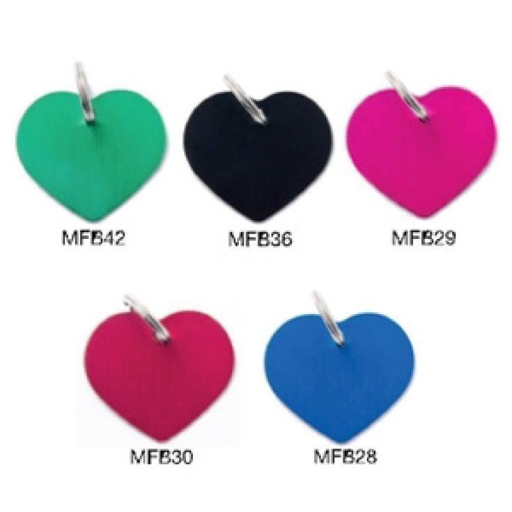 Basic Large Heart Aluminum ID Tag