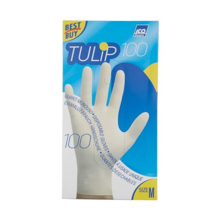 TULIP 100 DISPOSABLE GLOVES MIS M