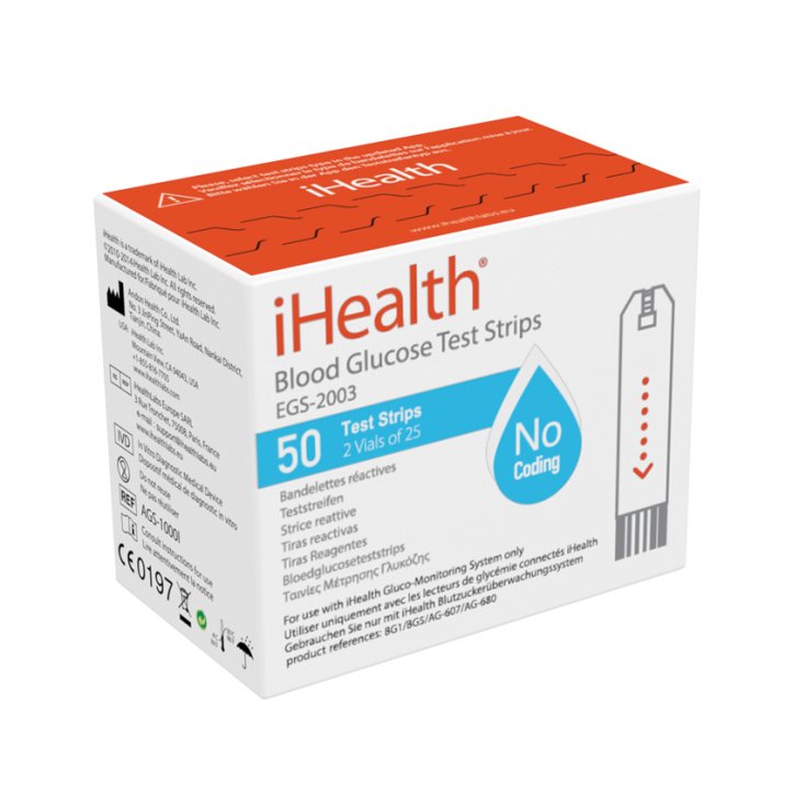Gima I-Health Blood Glucose Strips For Glucometer 50 Pieces