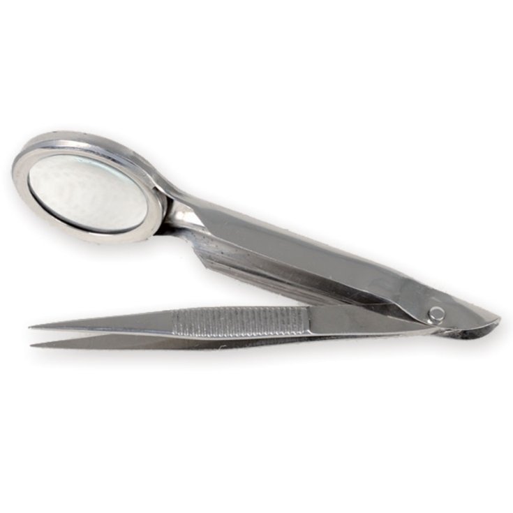 TWEEZERS WITH 2X 8CM MAGNIFYING LENS