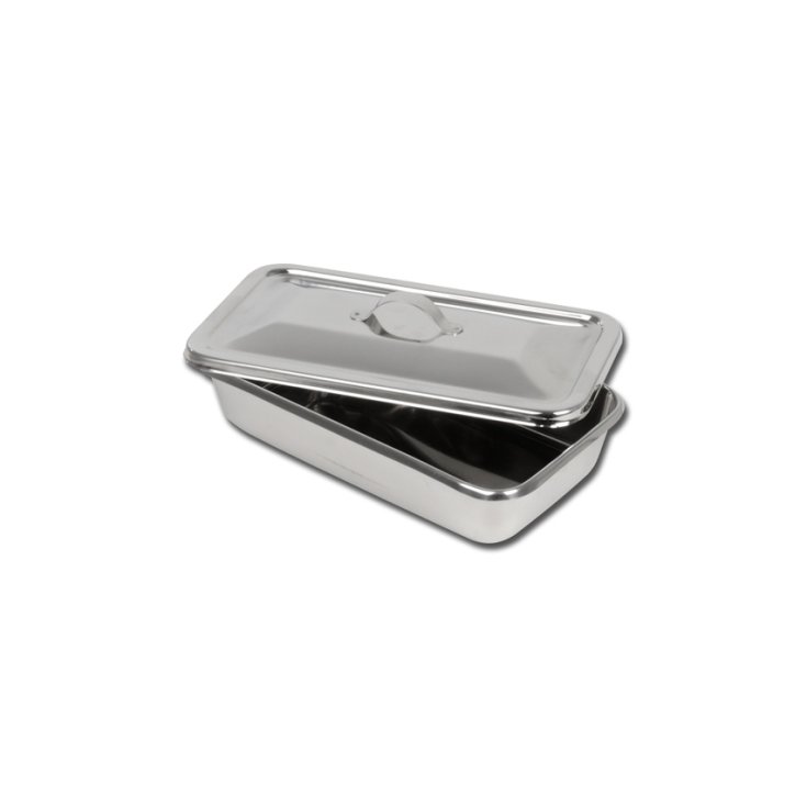 STAINLESS STEEL TRAY+COP 223X126X45MM
