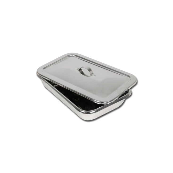 STAINLESS STEEL TRAY+COP 264X172X47MM
