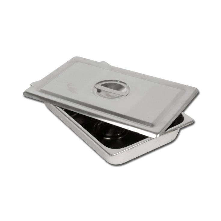 STAINLESS STEEL TRAY+COP 306X196X50MM
