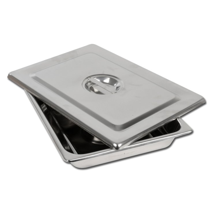 STAINLESS STEEL TRAY+COP 335X254X50MM