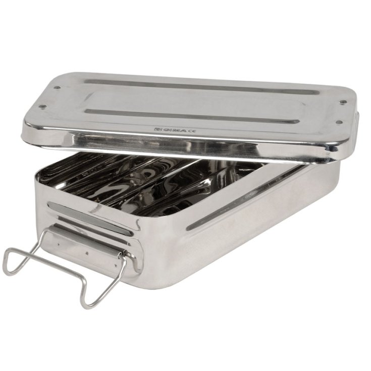 STAINLESS STEEL BOX 20X10X4.5CM W/MAN
