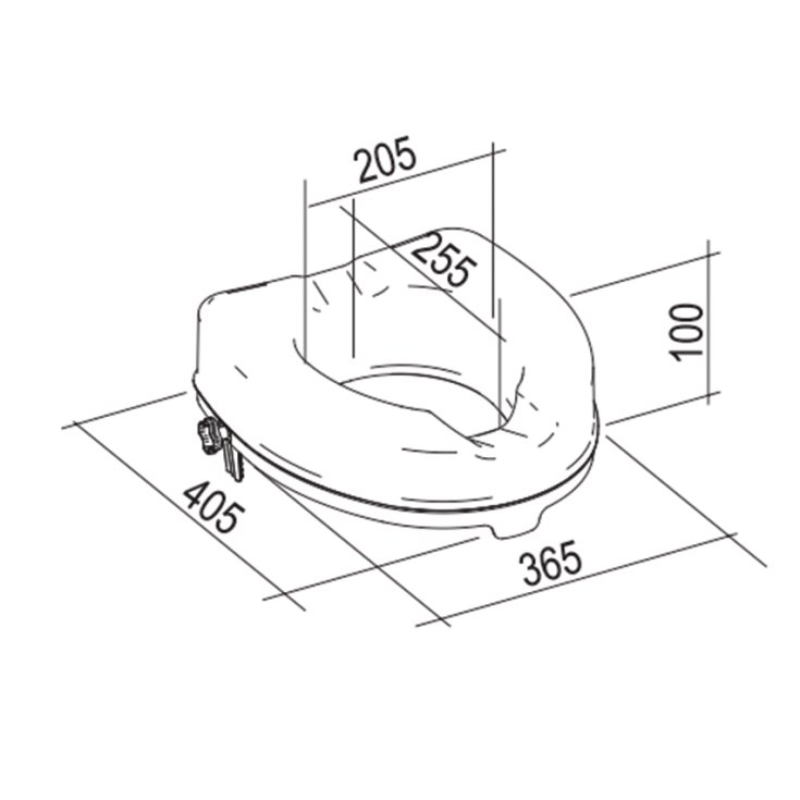 WC RAISER FIXING SYSTEM 10CM