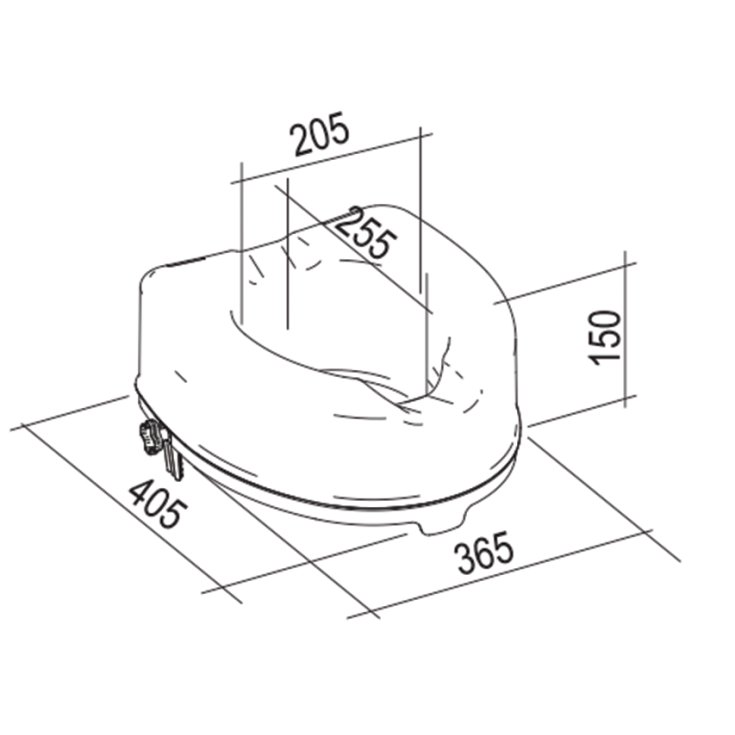 WC RAISER FIXING SYSTEM 14CM