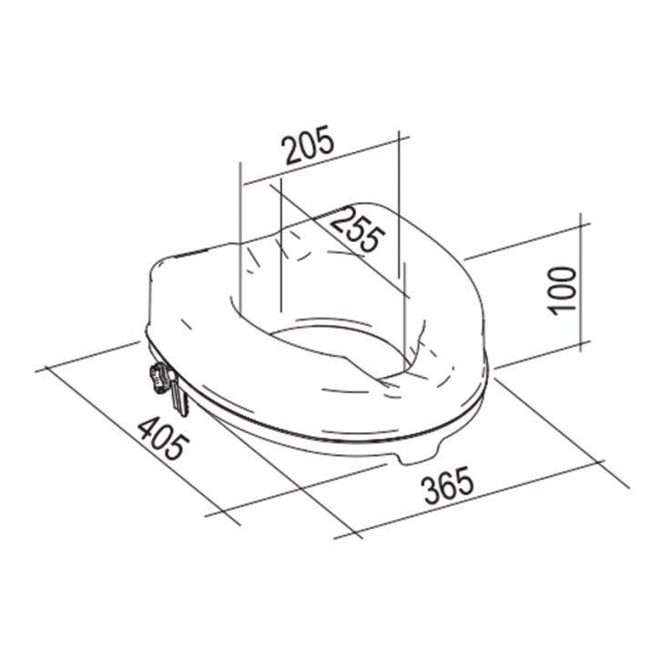 WC RAISER FIXING SYSTEM 10CM