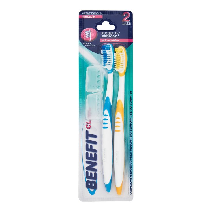 Medium Benefit Toothbrush 2 Pieces