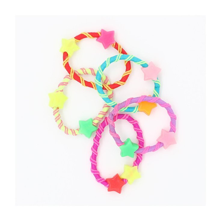 Rubber Bands With Stars Beauty Idea 5 Pieces