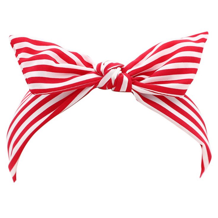 IB ACC RED STRIPED HEADBAND