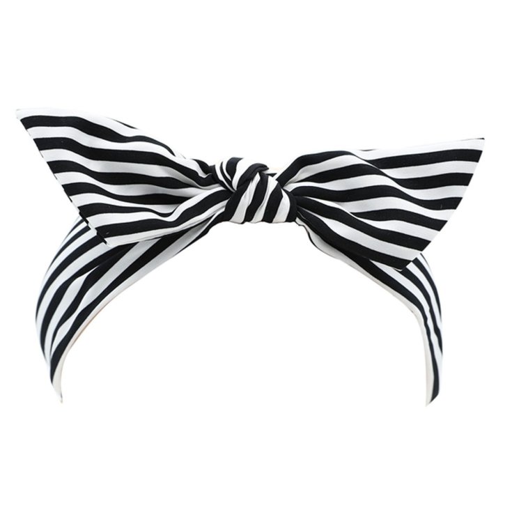 IB ACC BLACK STRIPED HEADBAND