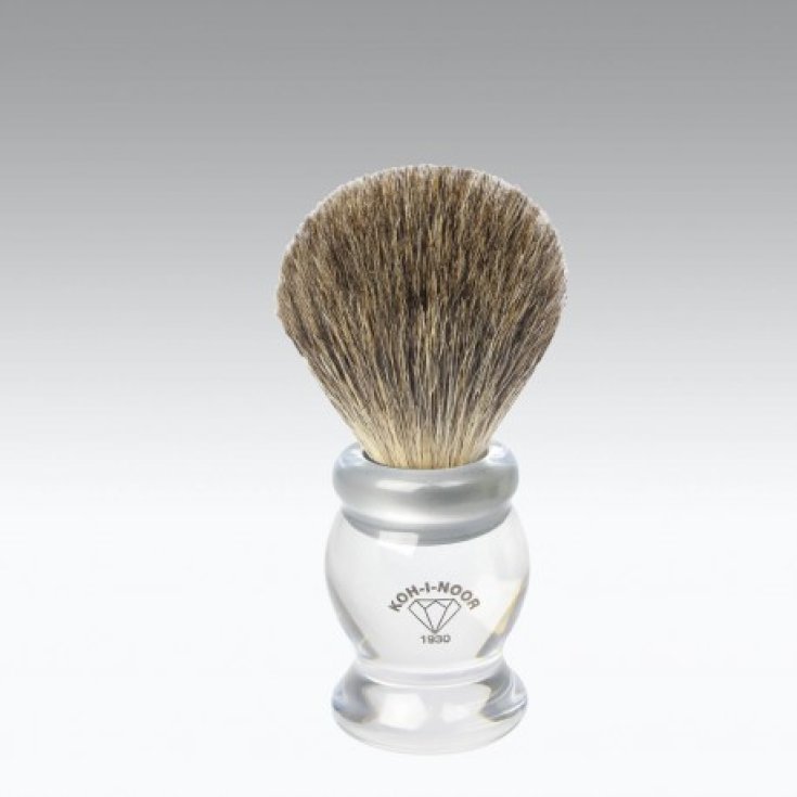 Koh-I-Noor 1930 Gray Badger Shaving Brush 21.5 Transparent COD T931TR