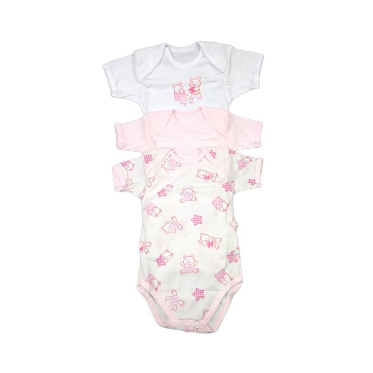 Tri pack baby girl underwear half sleeve Pastel BY3432T-R 1 m