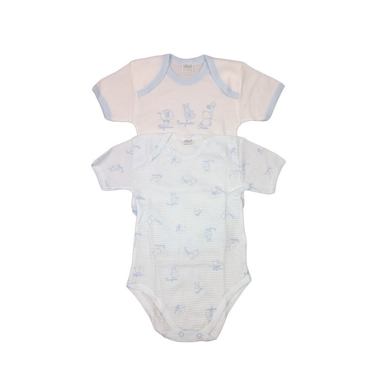 Bi-pack baby boy underwear body half sleeve Ellepi AF4425-C 1 m