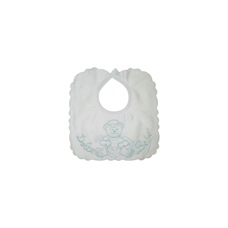 Nancy Baby Square Bib With White-Green Embroidery 1 Piece