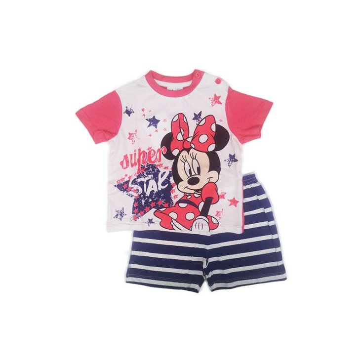 Pajamas jersey t-shirt shorts newborn Disney baby Minnie blue 18 m