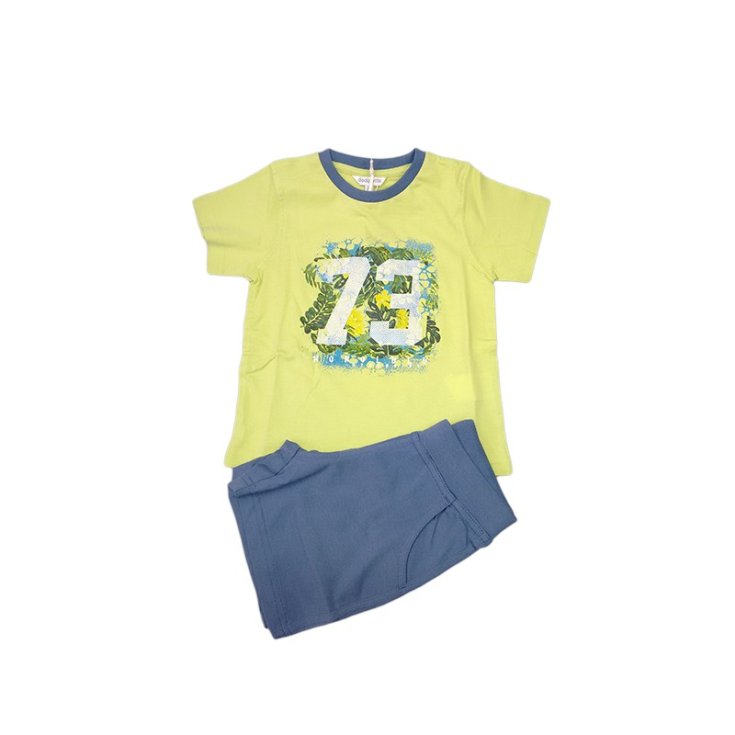 Green Dodipetto 7A baby boy shorts t-shirt set
