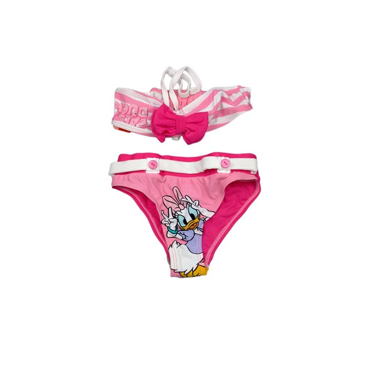 Pink Disney Daisy Duck 2-piece baby girl swimsuit 4A