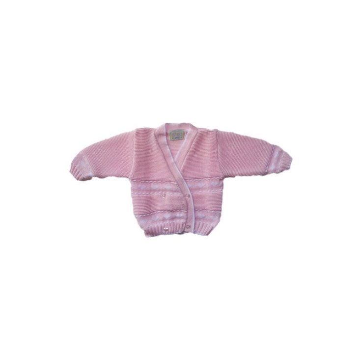 Crisscross heartwarmer cardigan La Rocca cotton baby girl pink TU