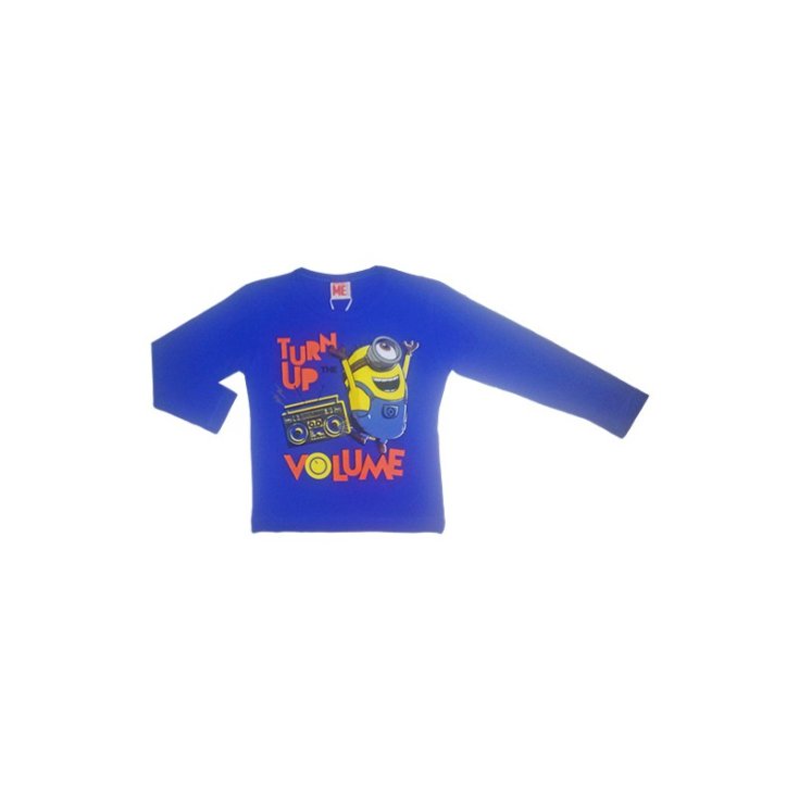 T-shirt knitted cotton baby boy Minions bluette 4A