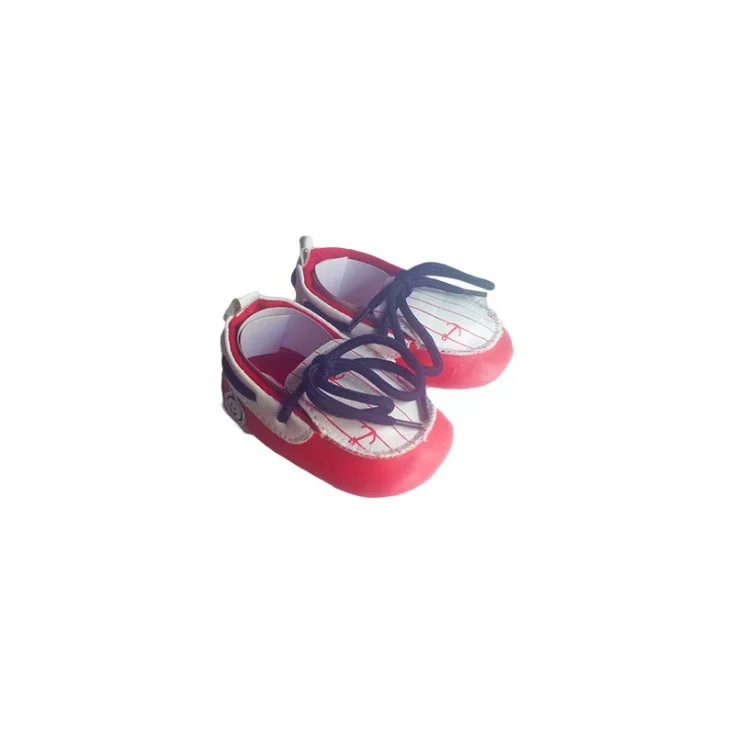 Pastel baby boy moccasin shoe red 16