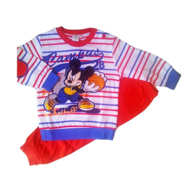 Pajamas knit t-shirt pants newborn Disney baby Mickey red 24 m