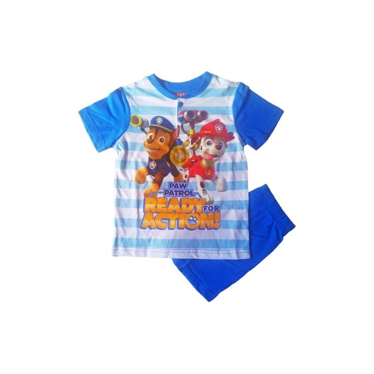 Pajamas jersey t-shirt shorts baby boy Paw Patrol light blue 6A