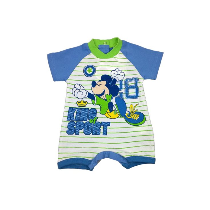 Newborn baby romper Ellepi Disney baby Mickey green blue 1 m