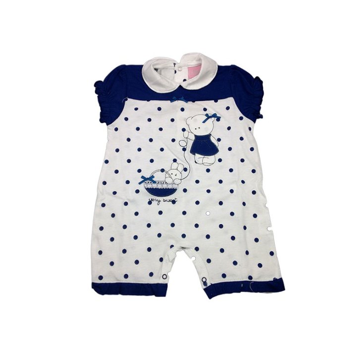 Romper romper baby girl half sleeve white blue i Batuffolini 1 - 3 months