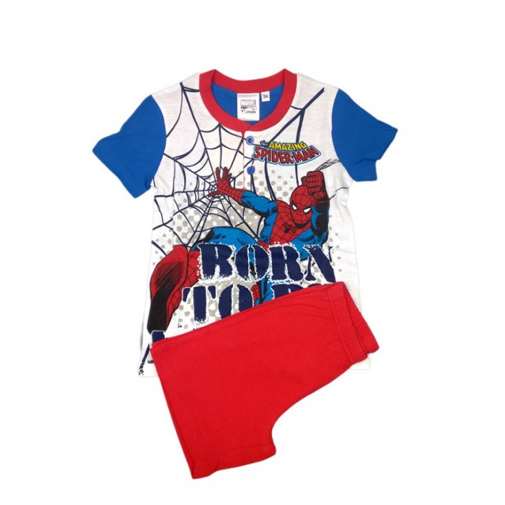 Pajamas jersey t-shirt shorts baby boy Spiderman 5A