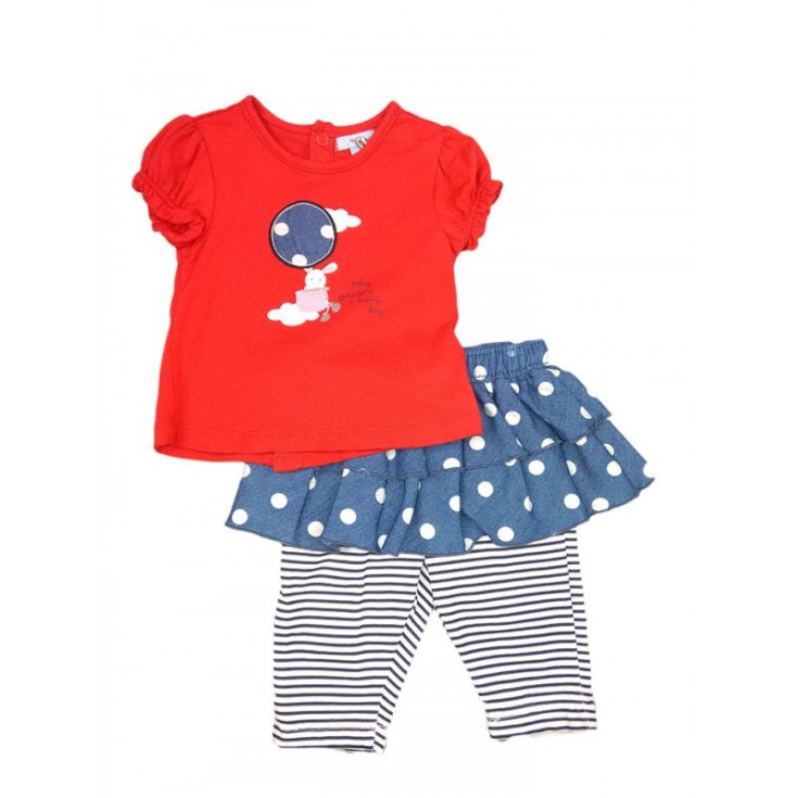 2pcs set knitted skirt with leggings baby girl half sleeve with ruffle Yatsi red jeans 6 m
