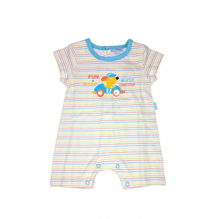 Romper romper baby boy half sleeve Yatsi white light blue 1 m