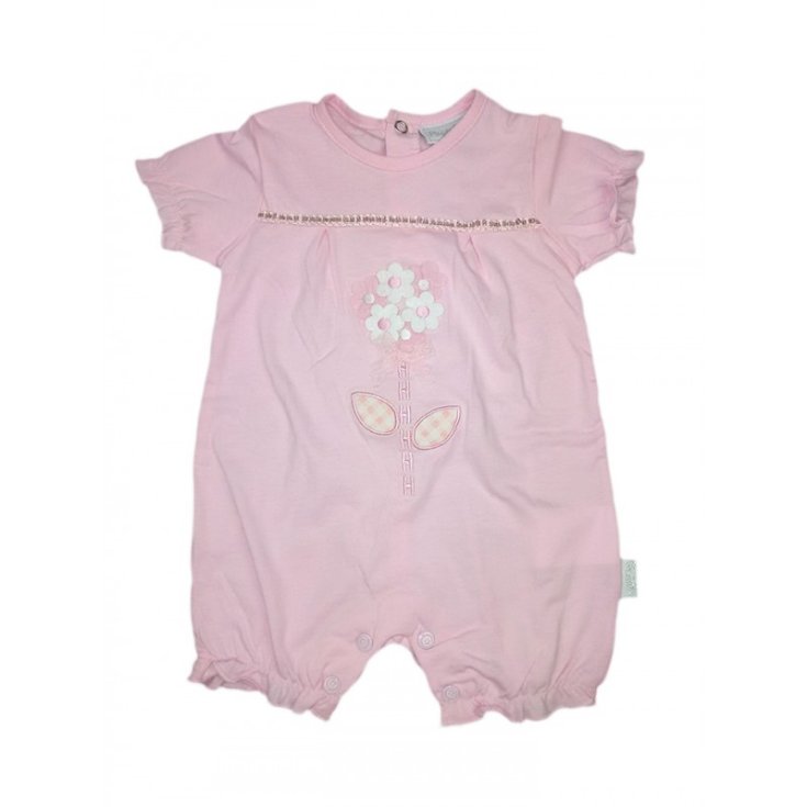 Pastel Cotton Half Sleeve Romper Pink Color Size 1-3 Months